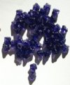 50 5mm Transparent Tanzanite Baby Bell Flower Beads